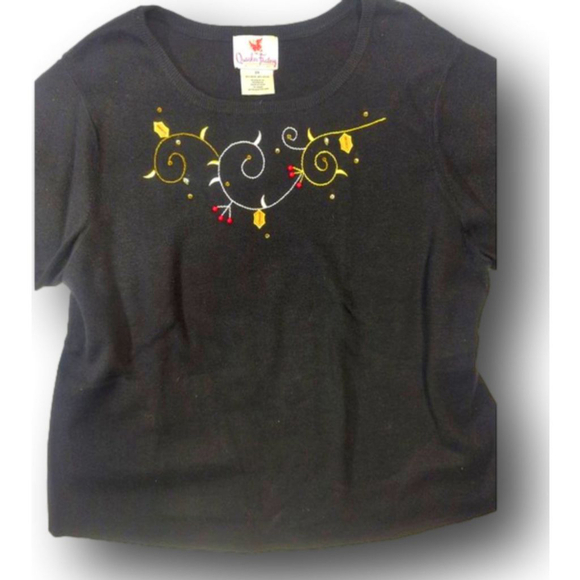 Quacker Factory Sweaters - Short sleeve holiday Christmas sweater